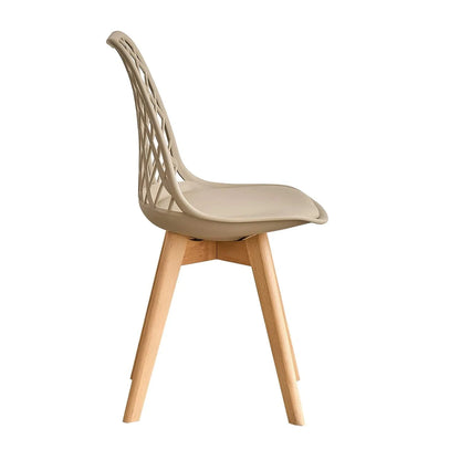 Chaises dossier quadrillé | SET de 4 à 6 chaises