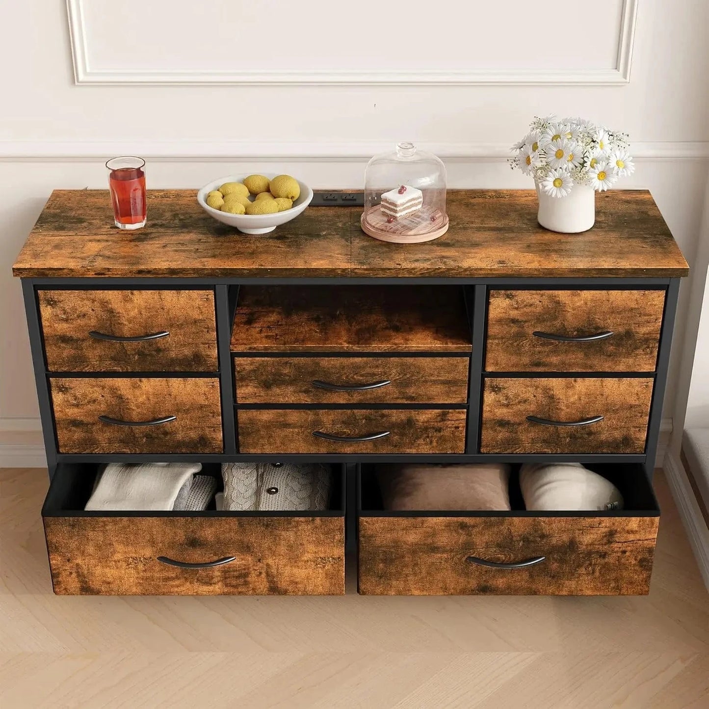 Meubles de rangement bureau bois rustique