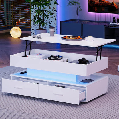 Table basse bois deux plateaux