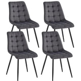 Chaise de réunion en velours | SET DE 4 PIÈCES