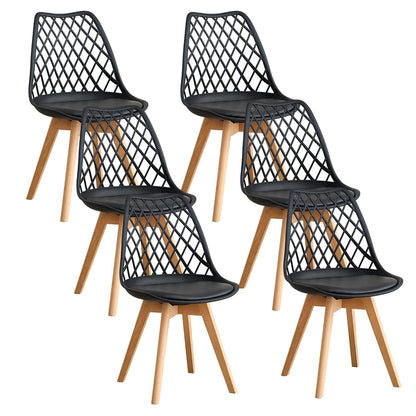 Chaises dossier quadrillé | SET de 4 à 6 chaises