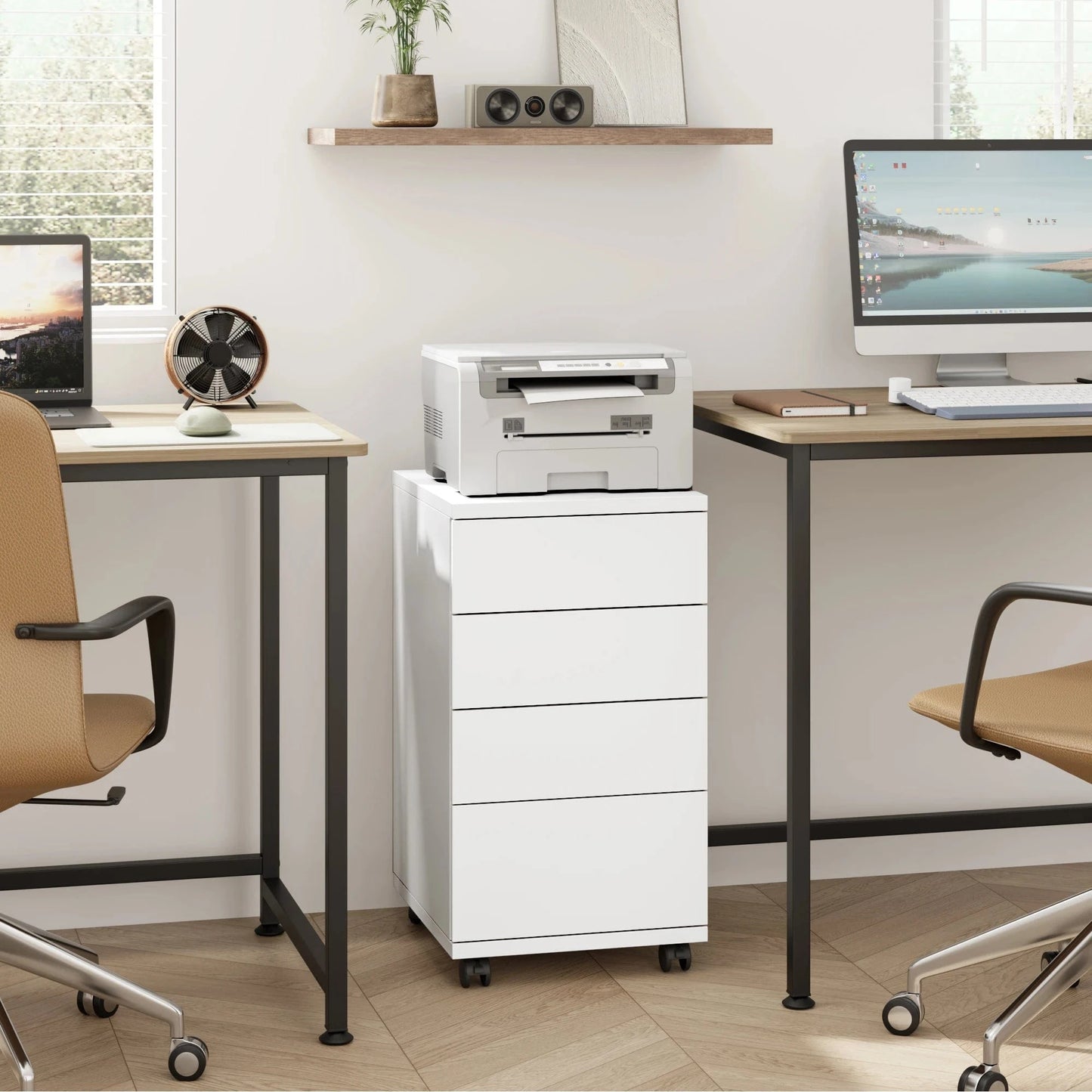 Caisson 4 tiroirs blanc