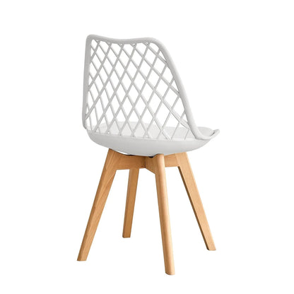 Chaises dossier quadrillé | SET de 4 à 6 chaises