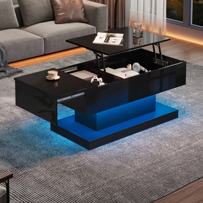 Table basse bois deux plateaux