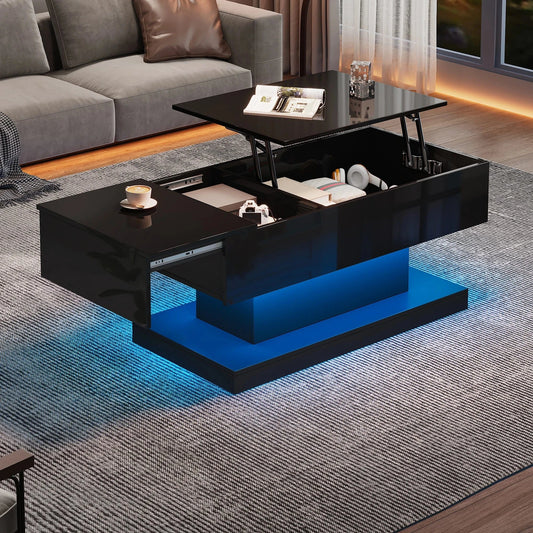 Table basse bois deux plateaux