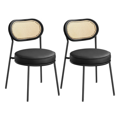 Chaise avec un dossier en cannage | SET DE 2 PIÈCES