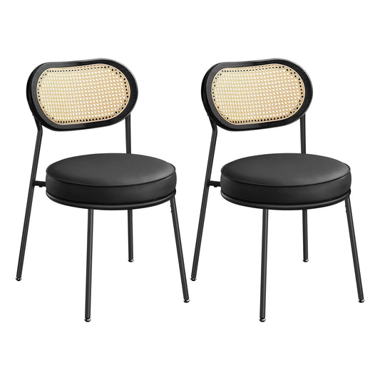 Chaise avec un dossier en cannage | SET DE 2 PIÈCES