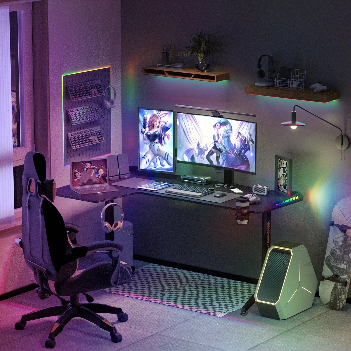Bureau assis debout gaming