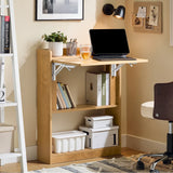 Bureau pliable petit espace avec étagère