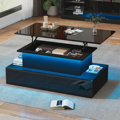 Table basse bois deux plateaux