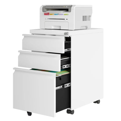 Caisson 3 tiroirs blanc