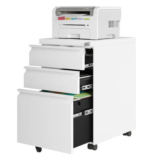 Caisson 3 tiroirs blanc