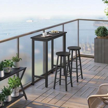 Petite table haute noire