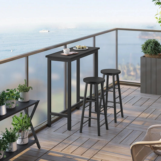 Petite table haute noire