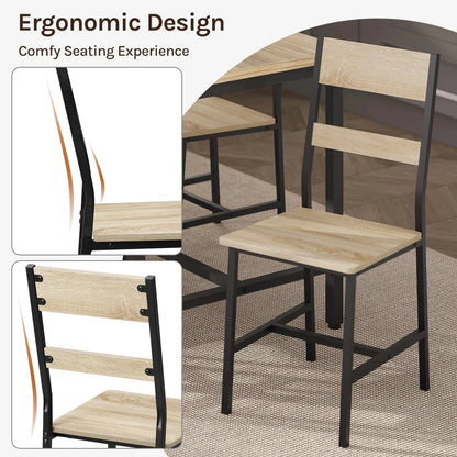 Chaise style industriel bois métal | SET 2 À 4 PIÈCES
