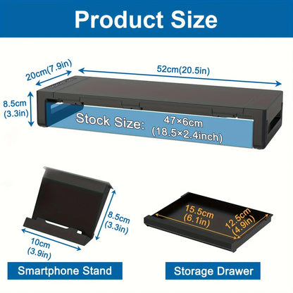 Rehausseur écran pliable avec tiroir et port USB