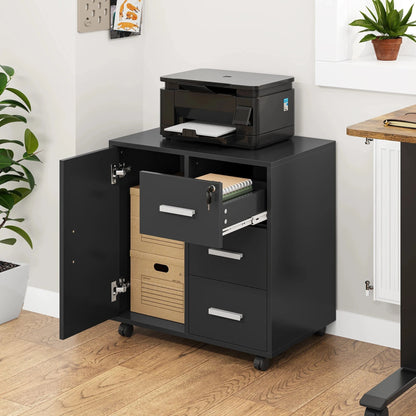 Gros caisson de bureau noir 3 tiroirs