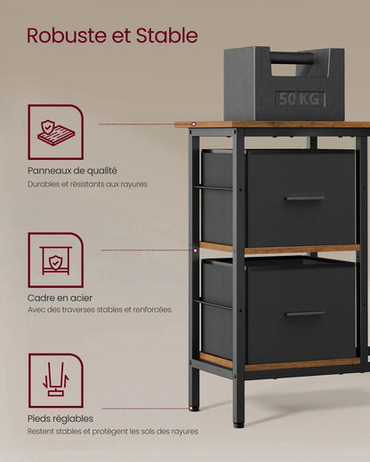 Bureau en l avec rangement