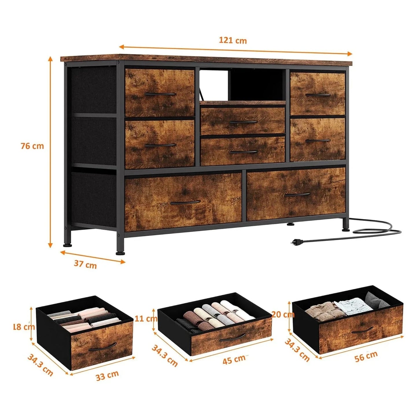 Meubles de rangement bureau bois rustique