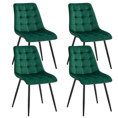 Chaise de réunion en velours | SET DE 4 PIÈCES