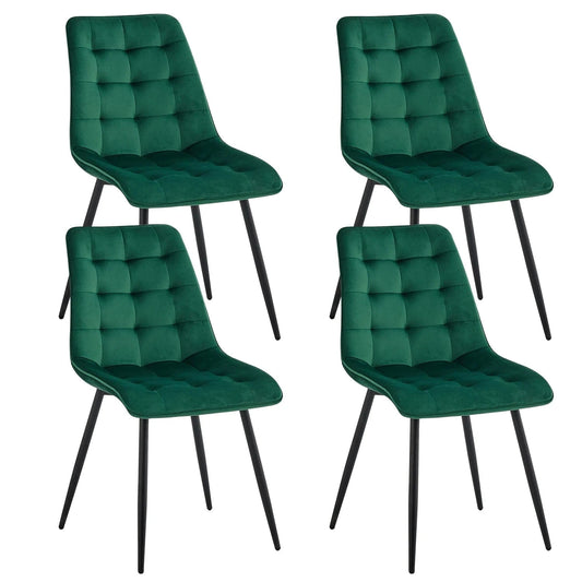 Chaise de réunion en velours | SET DE 4 PIÈCES
