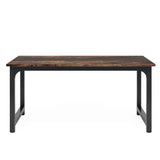 Bureau en chêne et acier noir 160 x 80 cm