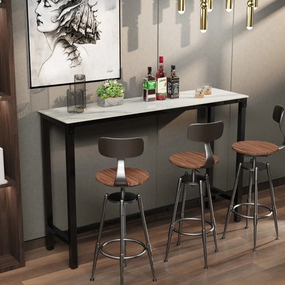 Table haute marbre blanc