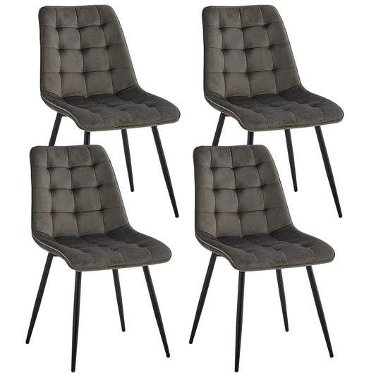 Chaise de réunion en velours | SET DE 4 PIÈCES