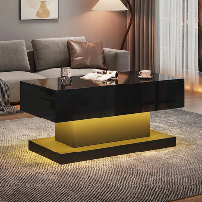 Table basse bois deux plateaux
