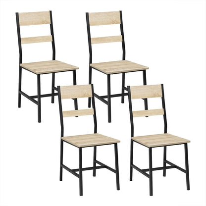 Chaise style industriel bois métal | SET 2 À 4 PIÈCES