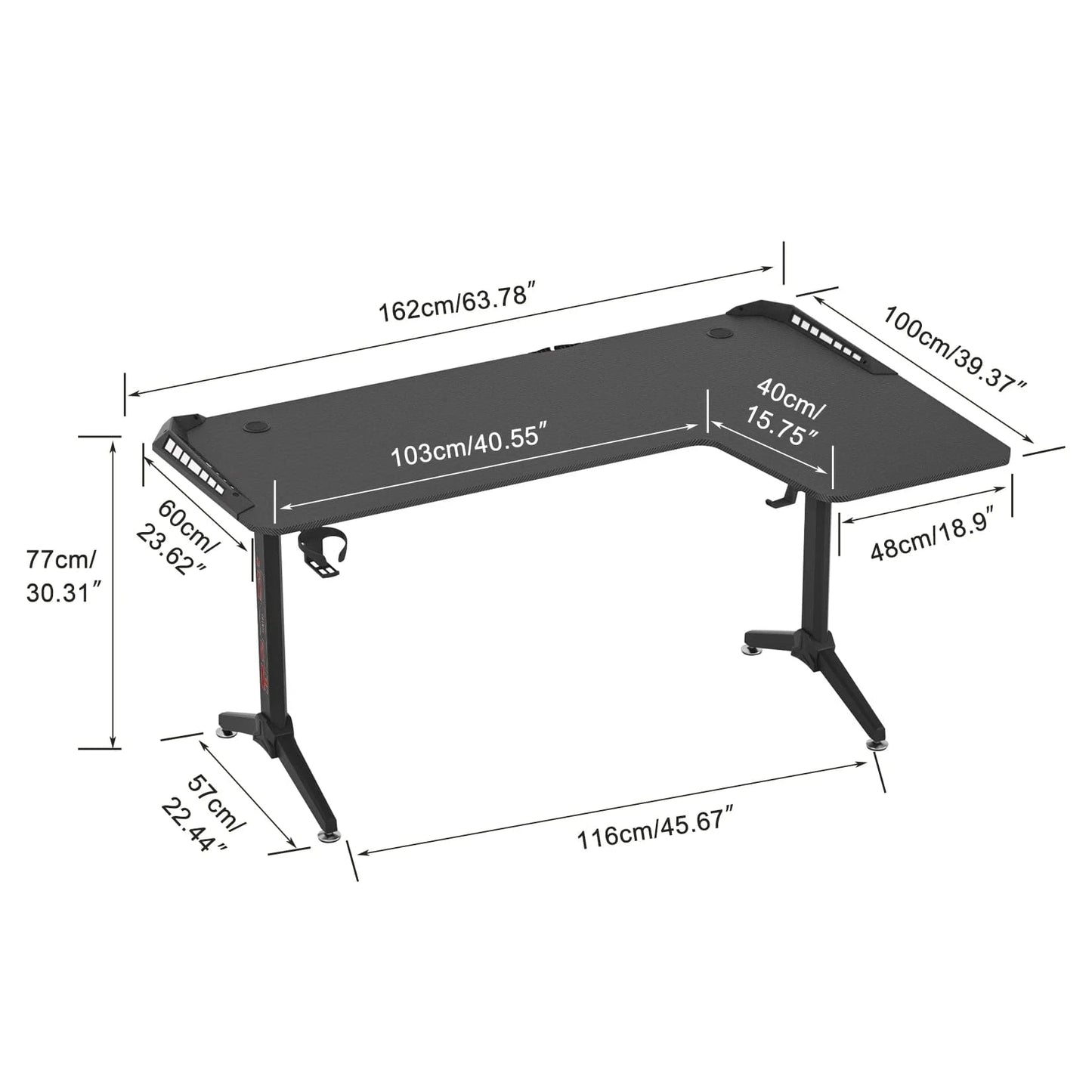 Bureau assis debout gaming