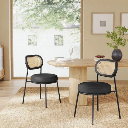 Chaise avec un dossier en cannage | SET DE 2 PIÈCES