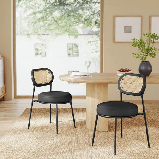 Chaise avec un dossier en cannage | SET DE 2 PIÈCES