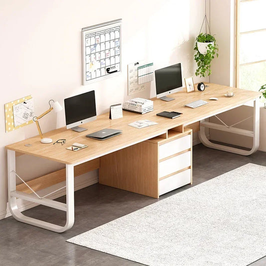 Bureau double avec rangement