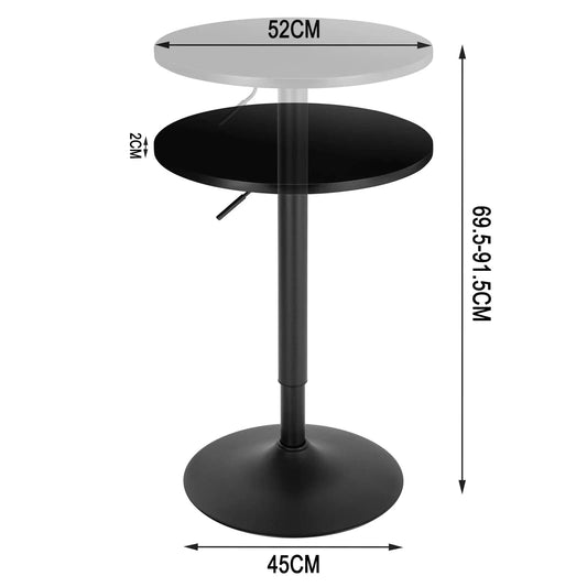 Table haute ronde bois