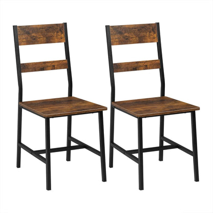 Chaise style industriel bois métal | SET 2 À 4 PIÈCES