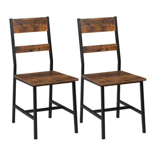 Chaise style industriel bois métal | SET 2 À 4 PIÈCES