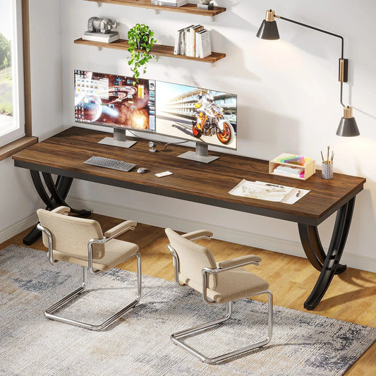 Bureau double bois et métal