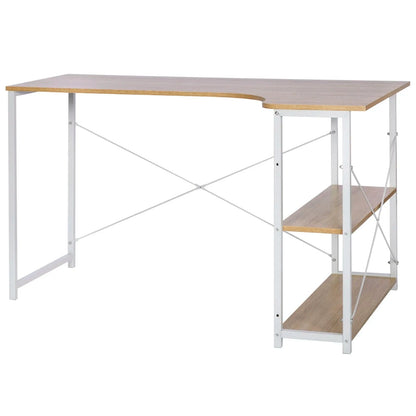 Bureau scandinave métal noir et bois étagère
