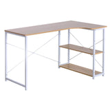 Bureau scandinave métal noir et bois étagère