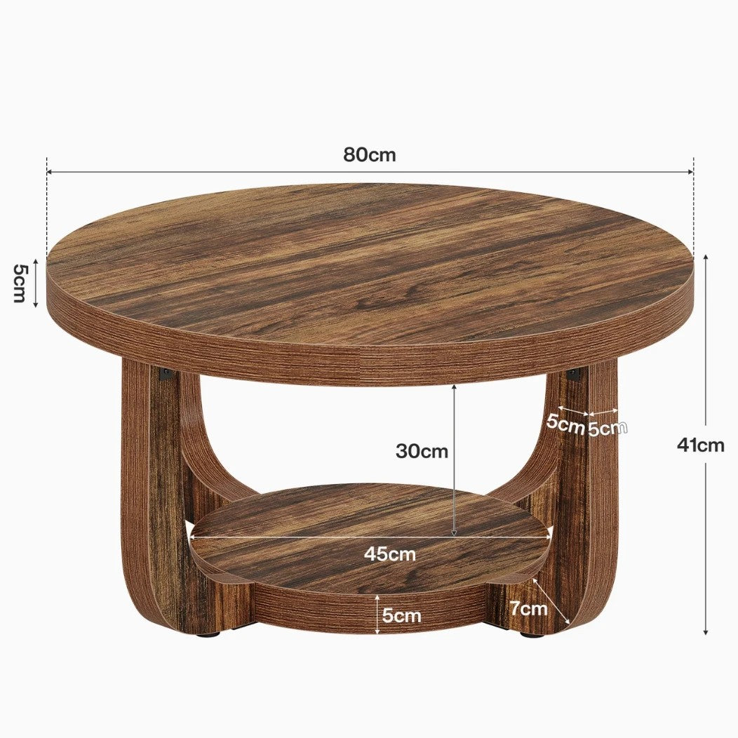 Dimensions de la table basse ronde 80 x 41 centimètres