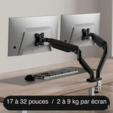 Bras articulé double écran PC 13 à 32 pouces