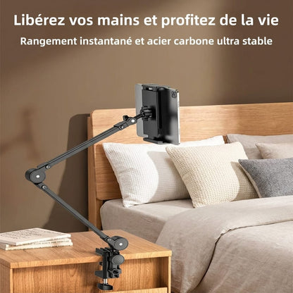 Bras articulé tablette dans chambre cosy européenne libère les mains pour le visionnage