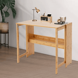 Bureau pliable bambou 83 cm avec étagère