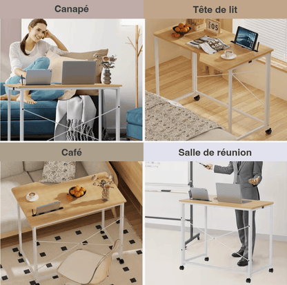 Bureau pliable polyvalent : canapé, tête de lit, café, salle de réunion