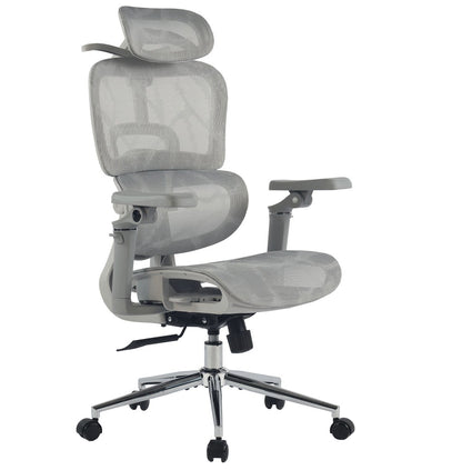 Chaise de bureau ergonomique en maille grise
