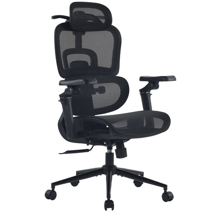 Chaise de bureau ergonomique en maille noire