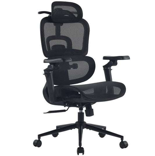 Chaise de bureau ergonomique en maille noire