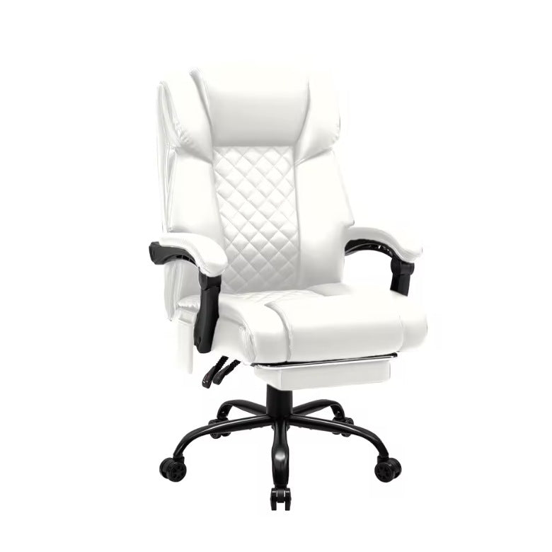 Chaise de bureau massante et chauffante 7 points blanche