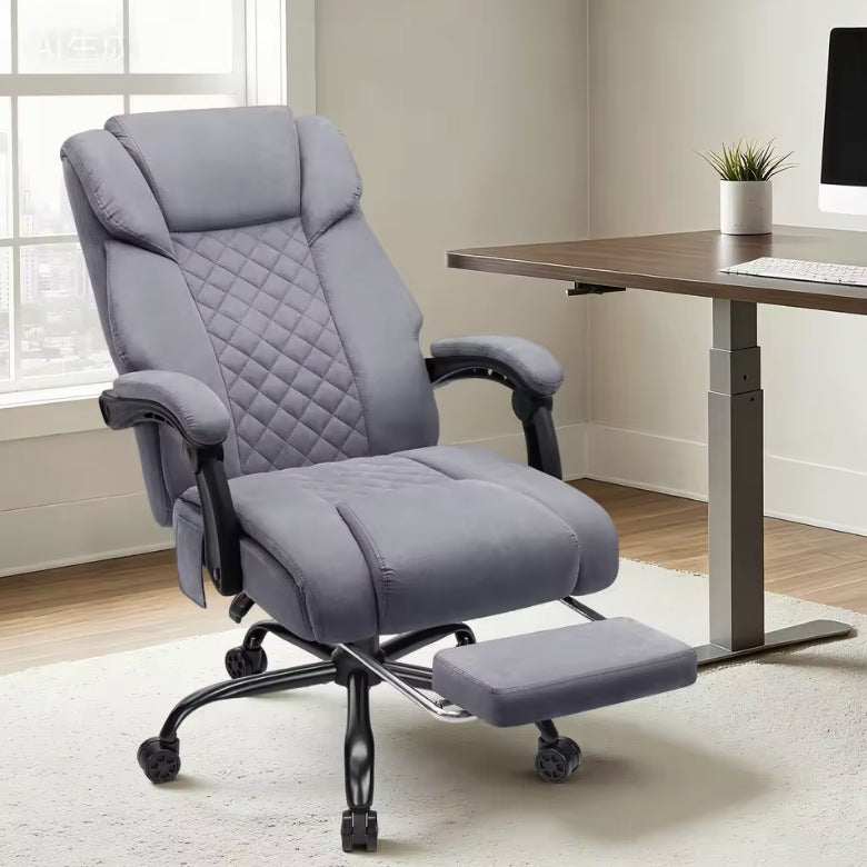 Chaise de bureau massante et chauffante 7 points grise